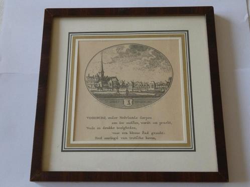 Afdruk kopergravure "'t Dorp Voorburg" door Anna Brouwer, Antiek en Kunst, Kunst | Etsen en Gravures, Ophalen of Verzenden