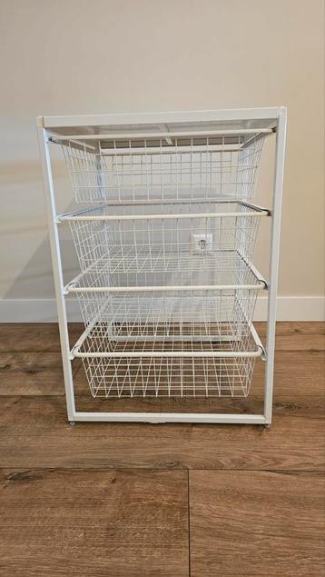 IKEA Jonaxel rekje met 4 draadmanden wit opbercombinatie  beschikbaar voor biedingen