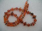 Ketting Kralen ( Synthetisch )Amber Vintage, Ophalen of Verzenden, Overige materialen, Ketting