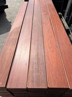 Hardhouten massieve Jatoba vloer 46 m2 18cm breed 2,2 cm dik, Doe-het-zelf en Verbouw, Ophalen, Gebruikt, Onbekend, Vloerdelen of -planken