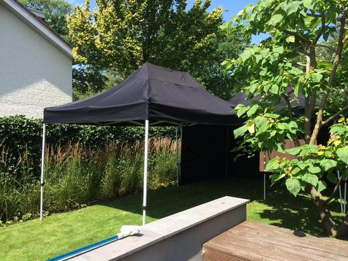 Easy Up partytent 3x4,5 Zwart. TE HUUR, Tuin en Terras, Partytenten, Zo goed als nieuw, Partytent, Minder dan 4 meter, Ophalen
