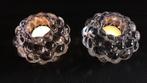 Set/2 Orrefors Raspberry votives, waxinelichthouders kristal, Antiek en Kunst, Antiek | Glas en Kristal, Ophalen of Verzenden
