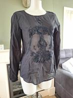 Culture see through zwarte top shirt M 38 40 Gratis Verzende, Kleding | Dames, Maat 38/40 (M), Verzenden, Zwart, Zo goed als nieuw