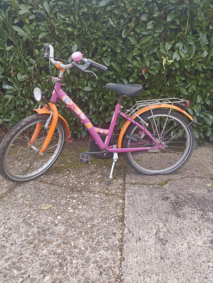 K3 Kinderfiets - Karen, Kristel en Kathleen!, Fietsen en Brommers, Fietsen | Meisjes, Gebruikt, 20 inch, Handrem, Ophalen