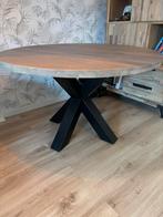 Ronde eettafel, Huis en Inrichting, Tafels | Eettafels, Ophalen, Zo goed als nieuw, Rond, 100 tot 150 cm