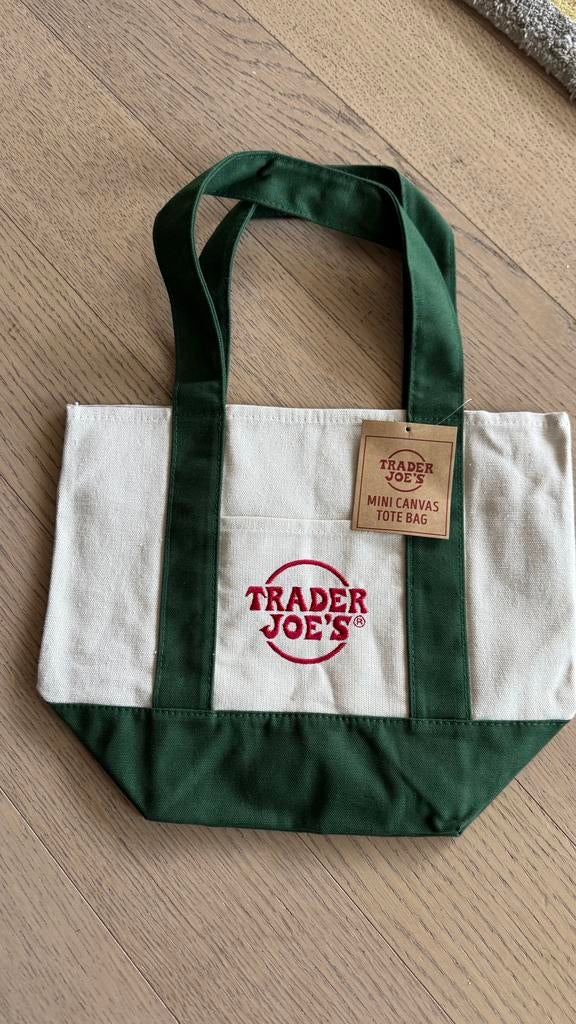 Nieuw: Trader Joe’s mini tote bag donker groen, Ophalen of Verzenden, Nieuw, Groen, Shopper