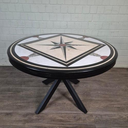 26921 Tuintafel Marmeren Blad Ø 1,20 m, Tuin en Terras, Tuintafels, Nieuw, Rond, Overige materialen, Ophalen of Verzenden