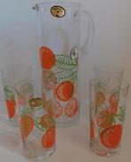 Bohemia Chechoslovakia sapglazen kan + 4 glazen, Verzamelen, Ophalen of Verzenden, Overige typen