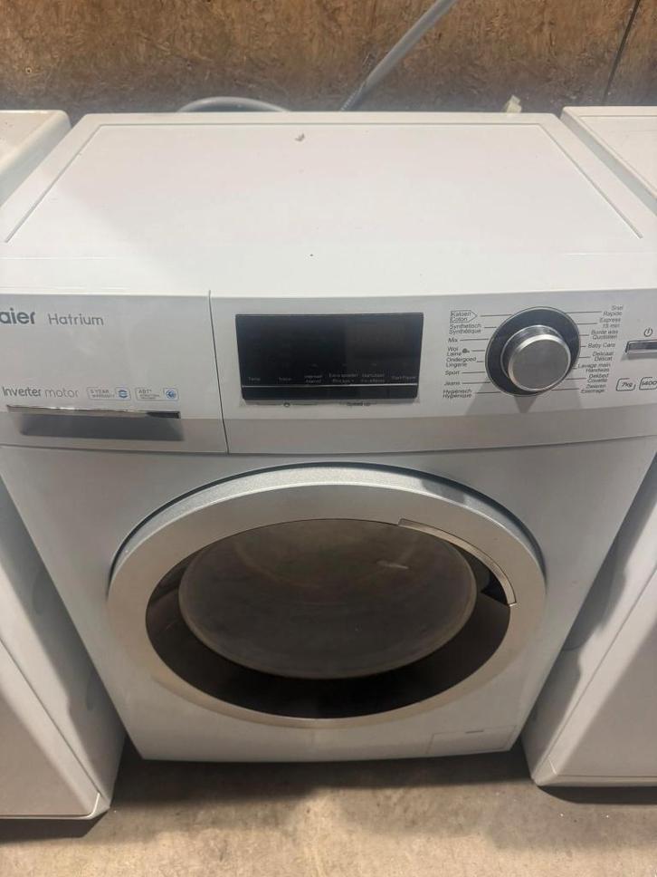 Haier wasmachine schoon garantie bezorging, Witgoed en Apparatuur, Wasmachines, Gebruikt, Voorlader, 6 tot 8 kg, 85 tot 90 cm