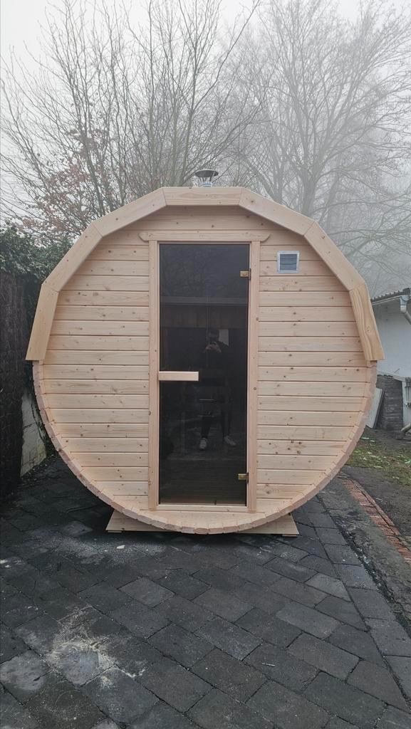 2,5M Barrel Sauna Gratis Levering en Plaatsing, Sport en Fitness, Sauna, Nieuw, Complete sauna, Ophalen of Verzenden