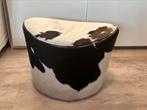 Ikea poef koeienhuid leer draaibaar 2 stuks, Huis en Inrichting, Ophalen, Minder dan 50 cm, Rond, Leer