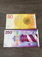 Set biljetten 50 en 250 gulden, 1982 en 1985, Postzegels en Munten, Bankbiljetten | Nederland, Ophalen of Verzenden, 250 gulden