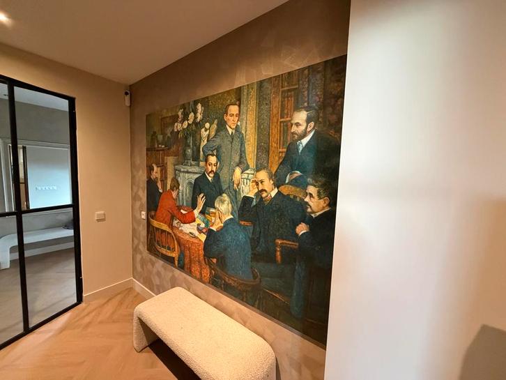 (Geschilderde Replica) Theo van Rysselberghe - Lezing (1903), Antiek en Kunst, Kunst | Schilderijen | Klassiek, Ophalen