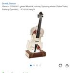 verlichte viool met water snowglobe, ong. 30cm, Muziek en Instrumenten, Strijkinstrumenten | Violen en Altviolen, Ophalen of Verzenden