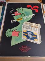 Een Edel genoegen.  Spencer straight Virginia cigarettes, Verzamelen, Ophalen of Verzenden, Gebruikt, Rechthoekig Staand