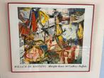 Poster Lijst - rode rand - glas 100x120 - Willem de Kooning, Huis en Inrichting, Woonaccessoires | Lijsten, Ophalen, Zo goed als nieuw