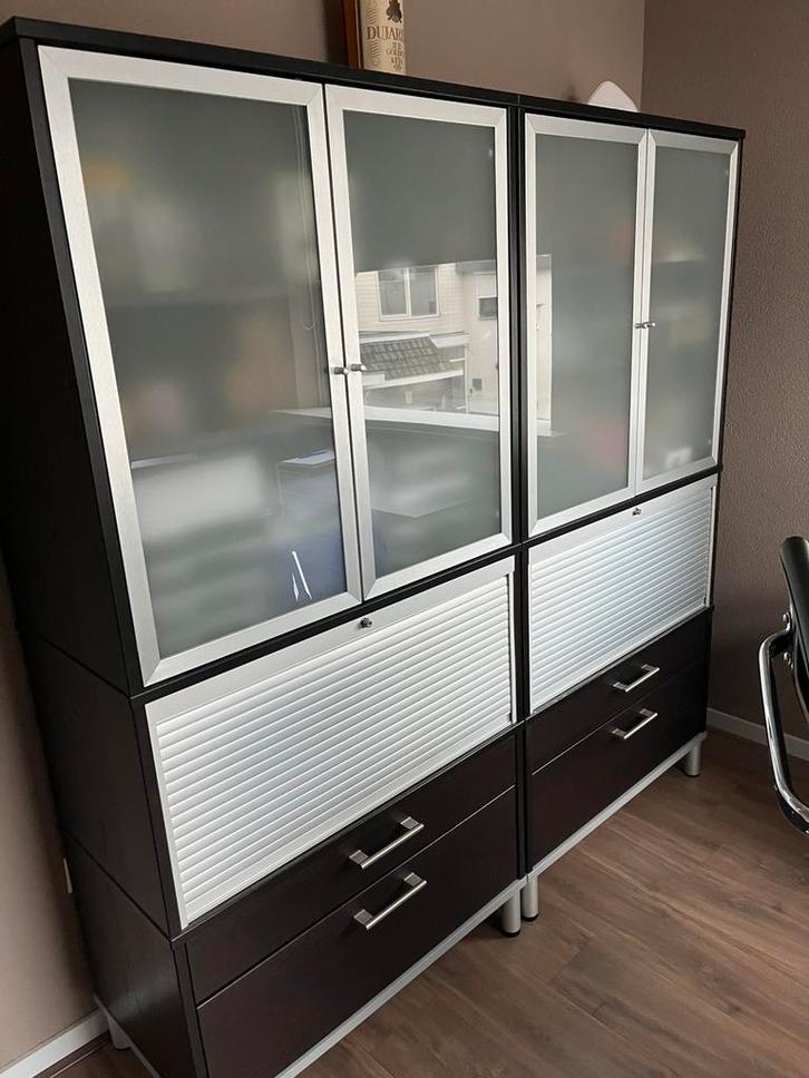 Compleet thuiskantoor bureau kasten en bureaustoel, Huis en Inrichting, Bureaus, Zo goed als nieuw, Bureau, In hoogte verstelbaar