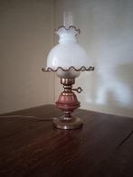 Antieke look tafellamp / Olielamp, Minder dan 50 cm, Glas, Zo goed als nieuw, Art Deco