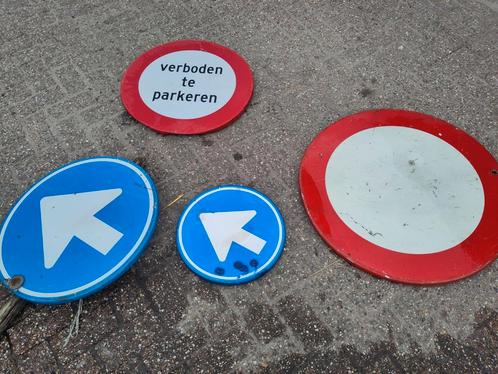 Verkeersborden - als set of apart te koop, Antiek en Kunst, Antiek | Emaille, Ophalen