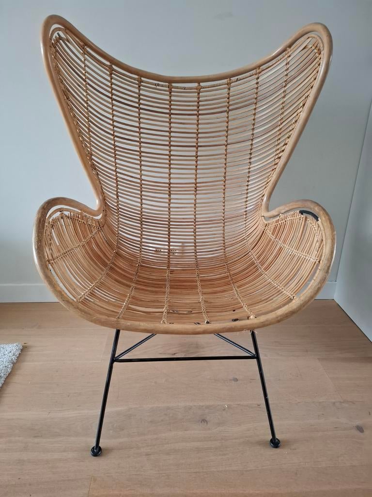 Vlinderstoel met metalen frame, Huis en Inrichting, Stoelen, Ophalen, Gebruikt, Overige kleuren, Eén