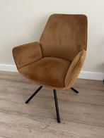 Goudkleurige velvet stoel, Huis en Inrichting, Stoelen, Ophalen, Overige materialen, Overige kleuren, Zo goed als nieuw
