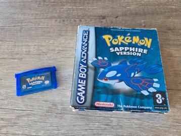 Pokémon Sapphire GBA met doosje. beschikbaar voor biedingen