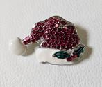 Broche kerstmuts Kerst kristallen Kerstmis, Sieraden, Tassen en Uiterlijk, Broches, Nieuw, Overige materialen, Minder dan 4 cm