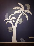Houten palmboom met dieren voor op de muur, Gebruikt, Ophalen of Verzenden, Wanddecoratie