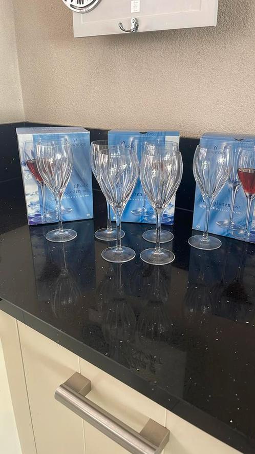 WEDGWOOD WINDSOR KRISTALLEN GLAZEN IN DOOS, Antiek en Kunst, Antiek | Glas en Kristal, Ophalen of Verzenden