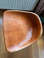 2 Cognac Leren Barkrukken, Huis en Inrichting, Barkrukken, Ophalen, Gebruikt, Met voetsteun, 60 tot 90 cm