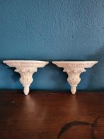 2 oude gipsen wandconsoles, Ophalen of Verzenden