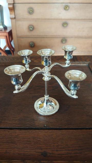 5-armig kandelaar zilver kleur beschikbaar voor biedingen
