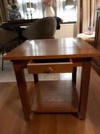 Mooi massief eiken hoektafel, Huis en Inrichting, Tafels | Bijzettafels, Ophalen of Verzenden, Vierkant, 55 tot 75 cm, 45 tot 60 cm