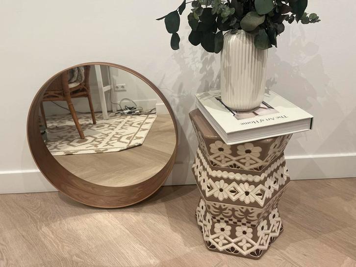 Ikea Stockholm Spiegel Mirror Walnoot 60cm, Huis en Inrichting, Woonaccessoires | Spiegels, Zo goed als nieuw, Minder dan 50 cm