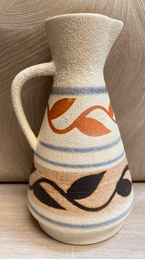 Bay West Germany Vintage Vaas, Huis en Inrichting, Woonaccessoires | Vazen, Zo goed als nieuw, Geel, Minder dan 50 cm, Overige materialen