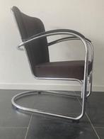 Gispen 412 fauteuil met hocker , in De Ploegstof Accent, Design, 75 tot 100 cm, Ophalen of Verzenden, Zo goed als nieuw