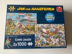 Duo doos puzzel Jan van Haasteren, Ophalen, 500 t/m 1500 stukjes, Zo goed als nieuw, Legpuzzel
