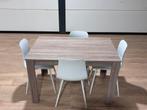 Leen bakker eettafel sepp donker eiken inpaktafel bureau, Huis en Inrichting, Tafels | Eettafels, Ophalen, 100 tot 150 cm, 50 tot 100 cm