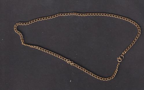 Messing Halsketting 40 cm a. ADV. no.2 Aa., Sieraden, Tassen en Uiterlijk, Antieke sieraden, Ketting, Overige materialen, Verzenden
