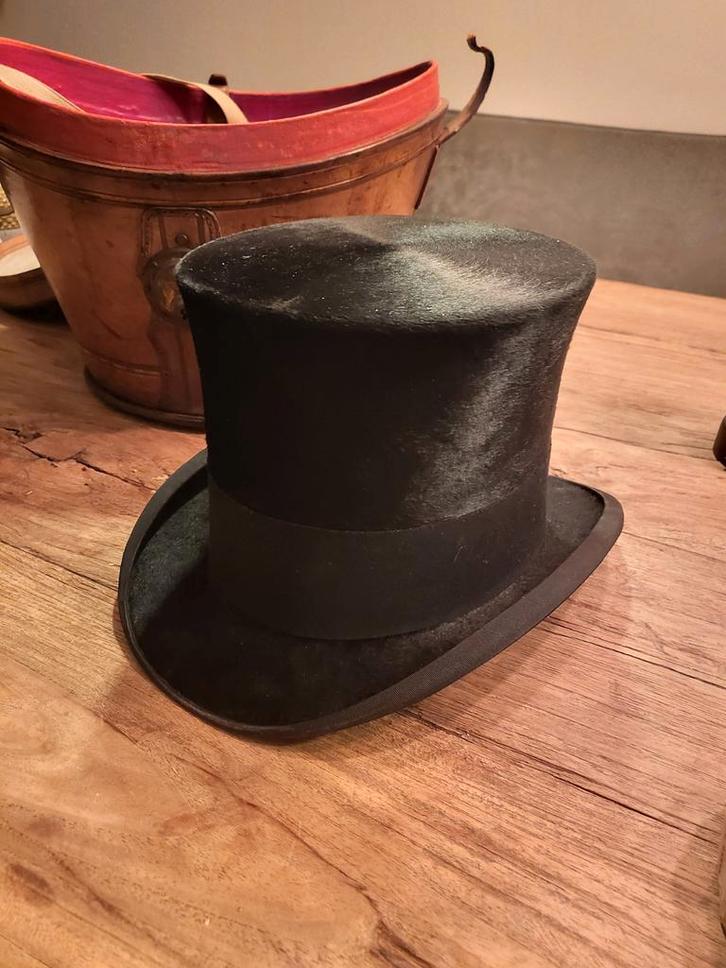 Antieke hoge hoed Lincoln Bennett & Co, Antiek en Kunst, Antiek | Kleding en Accessoires, Heren, Ophalen of Verzenden