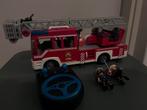 Playmobil brandweer ladderwagen bestuurbaar, licht, sirene, Ophalen, Zo goed als nieuw
