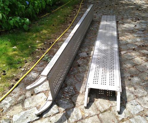 Paar Aluminium oprijplaten 350cm / 1900kg, Auto diversen, Aanhangwagen-onderdelen, Gebruikt, Ophalen