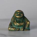Miniatuur Happy Buddha beeldje – Messing, Ophalen of Verzenden, Zo goed als nieuw, Mens