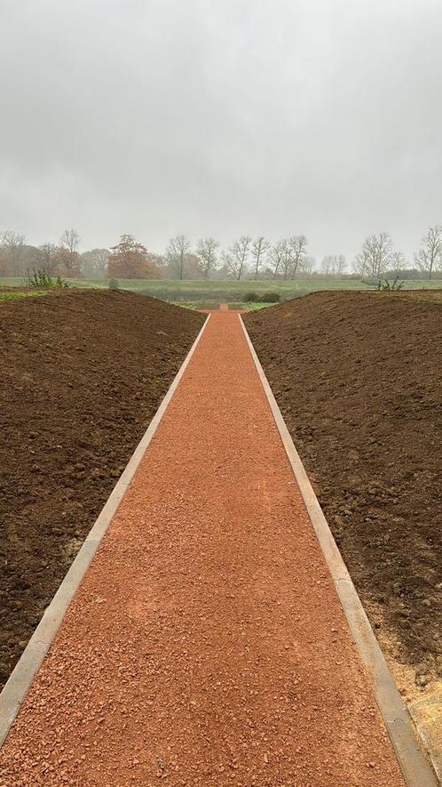 Grauwacke halfverharding rood grind split wandelpaden, Tuin en Terras, Grind, Keien en Split, Nieuw, Overige materialen, Ophalen of Verzenden