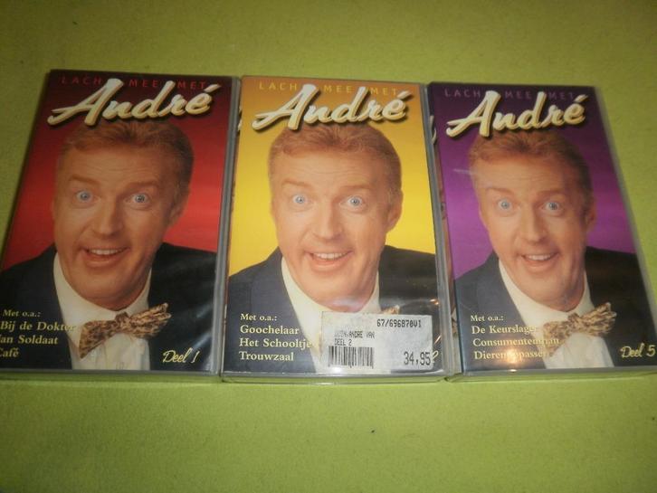 ANDRE VAN DUIN Deel 1,2,3,4,5 De Hoogtepunten Op VIDEO!, Cd's en Dvd's, VHS | Film, Zo goed als nieuw, Komedie, Alle leeftijden