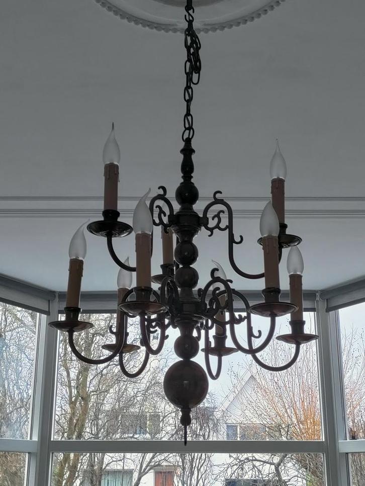 Kroonluchter ( brons), Huis en Inrichting, Lampen | Kroonluchters, Gebruikt, Ophalen