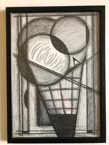 tekening schilderij abstract surrealistisch beschikbaar voor biedingen