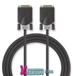 DVI-Kabel, DVI-D 24+1-pins male - male, 2 meter, Vernikkeld, Nedis, Nieuw, Info@marbeco.nl, Ophalen of Verzenden