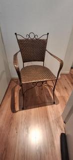 Mooi chique gevlochten stoel, Huis en Inrichting, Ophalen, Gebruikt, Bruin, Chique klassiek