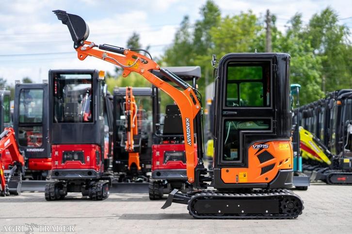 Minigraafmachine Kingway VIP15 3 JAAR garantie 3x graafbak, Zakelijke goederen, Machines en Bouw | Kranen en Graafmachines, Graafmachine